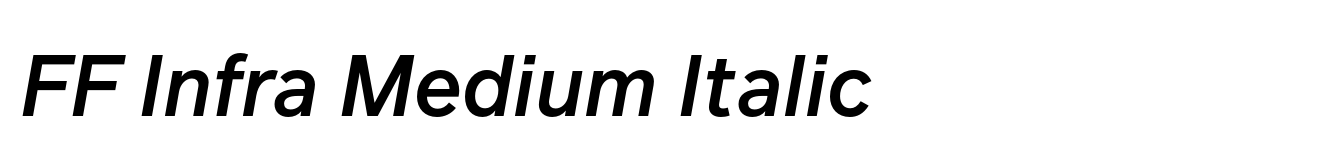 FF Infra Medium Italic